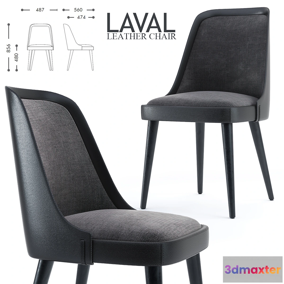 584386 - LAVAL LEATHER CHAIR