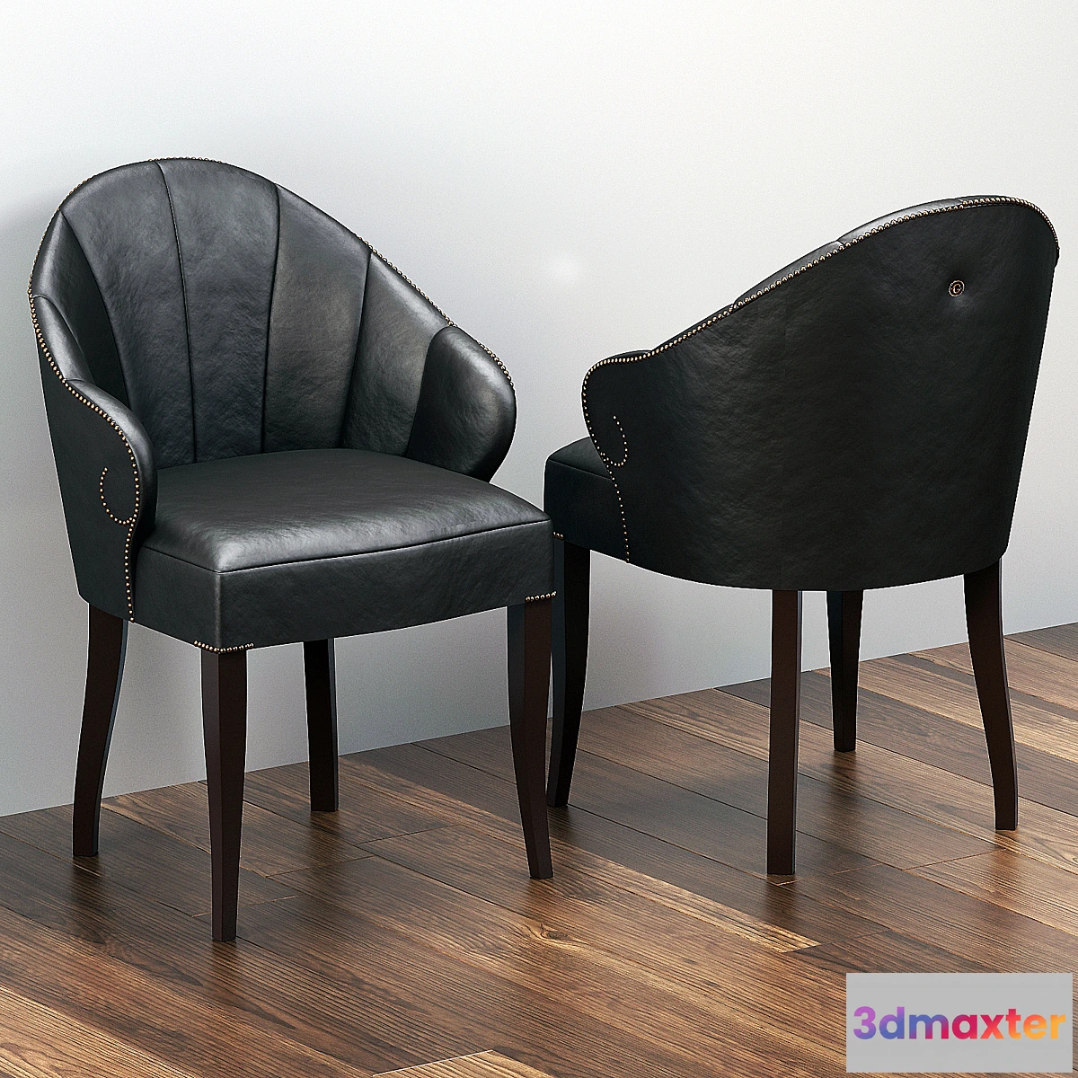 587404 - Design chairs with shaped armrests and cloves S07