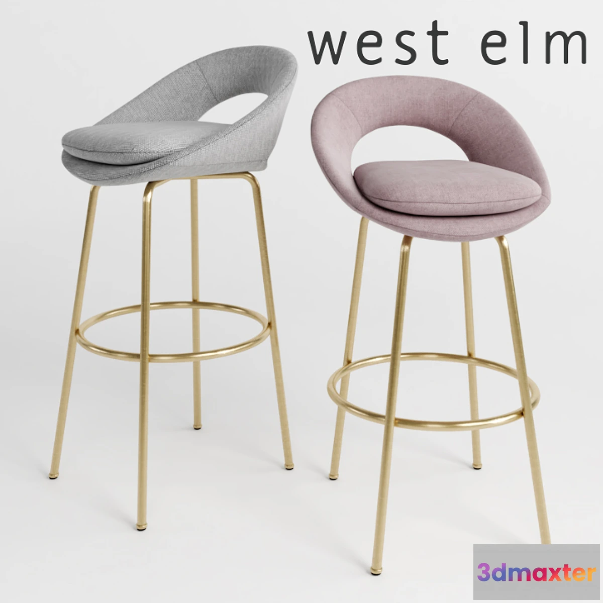 587624 - WEST ELM Orb Bar + Counter Stools