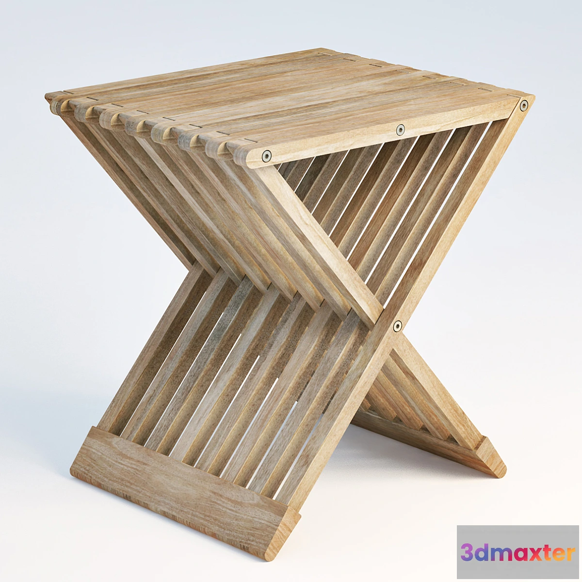 587636 - Teak Folding Stool