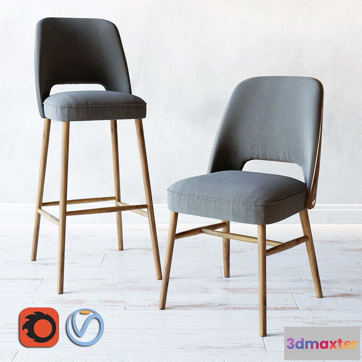 598667 - Chair CT041 Shell Bar Chair Shell 0042