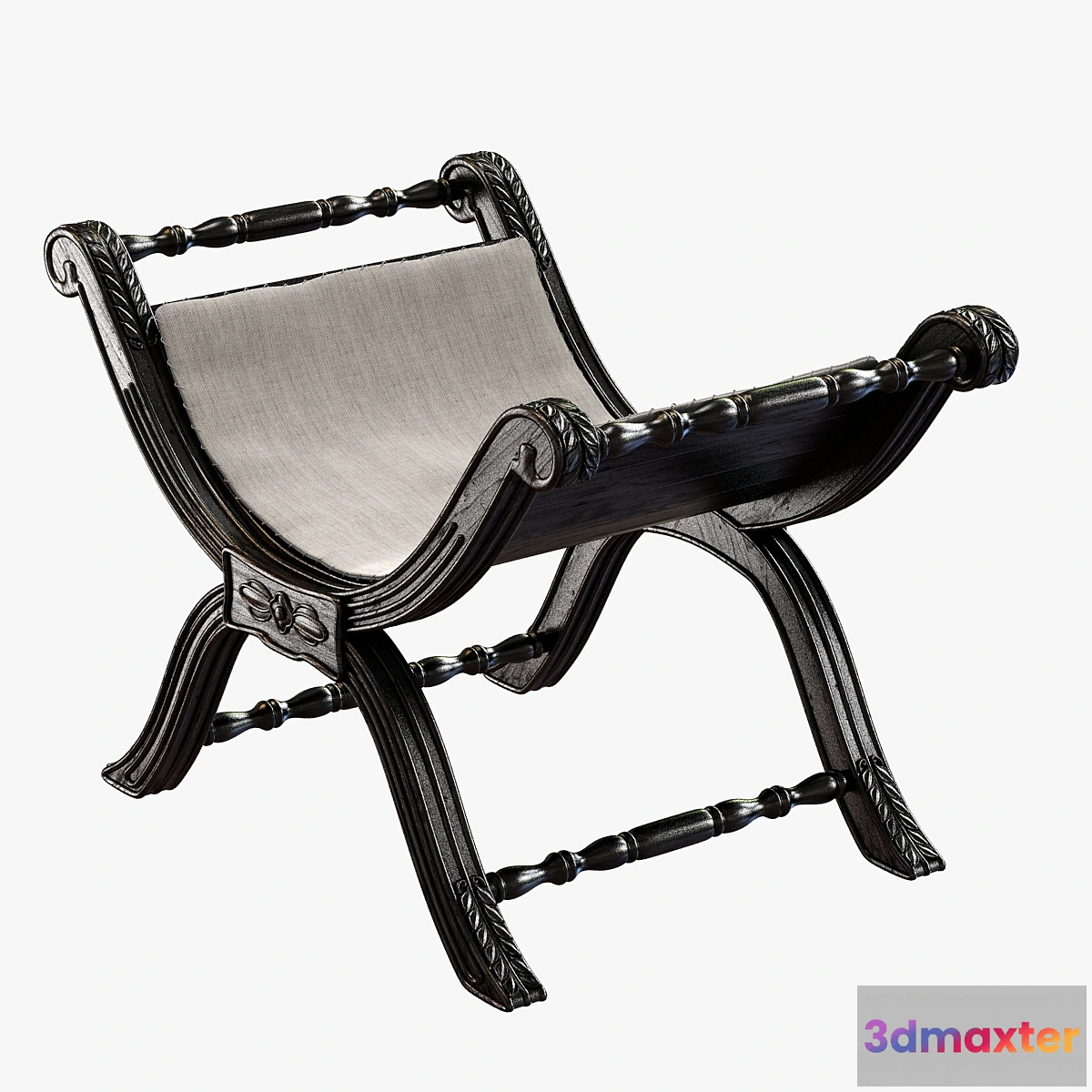 602027 - Restoration Hardware 18TH C. NEOCLASSICAL UPHOLSTERED STOOL