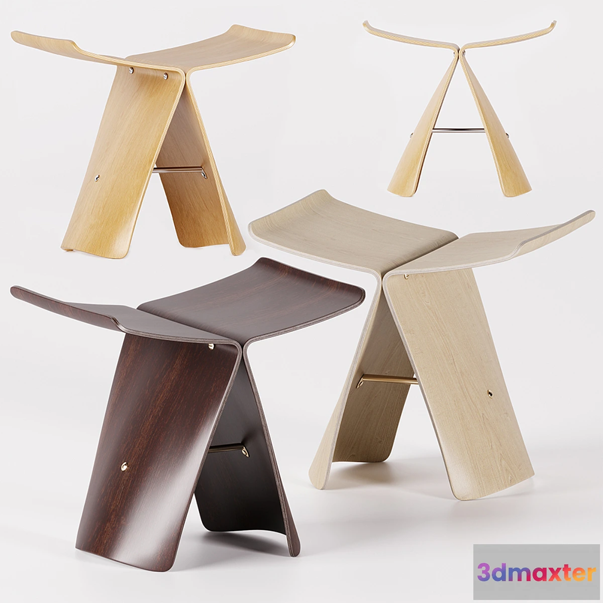 602377 - Vitra Butterfly stool.
