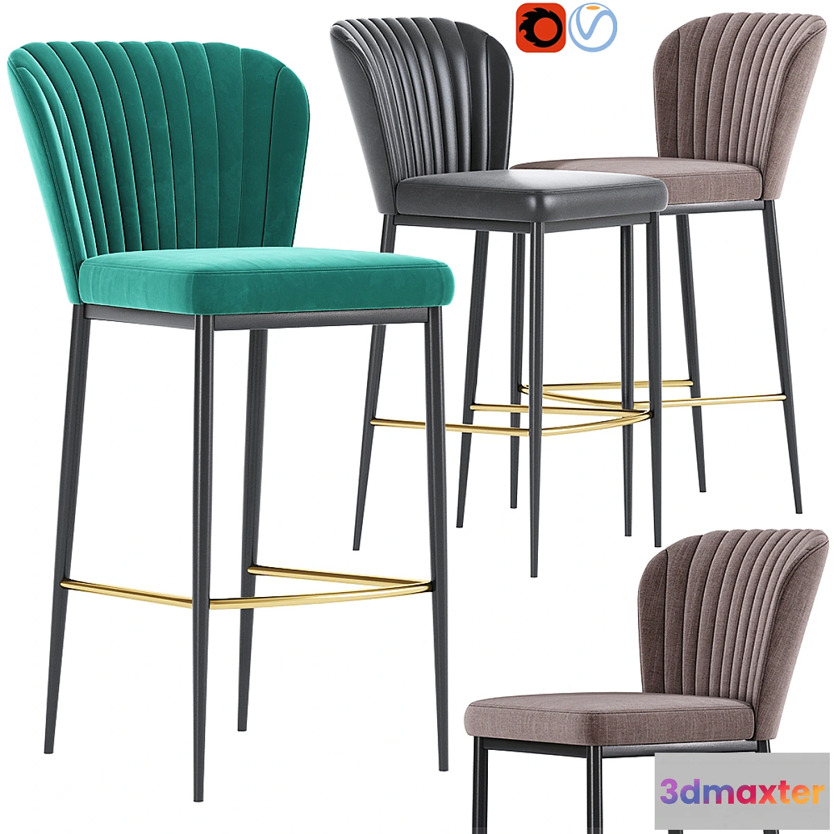 610739 - Modern Bar Side Stool Chair
