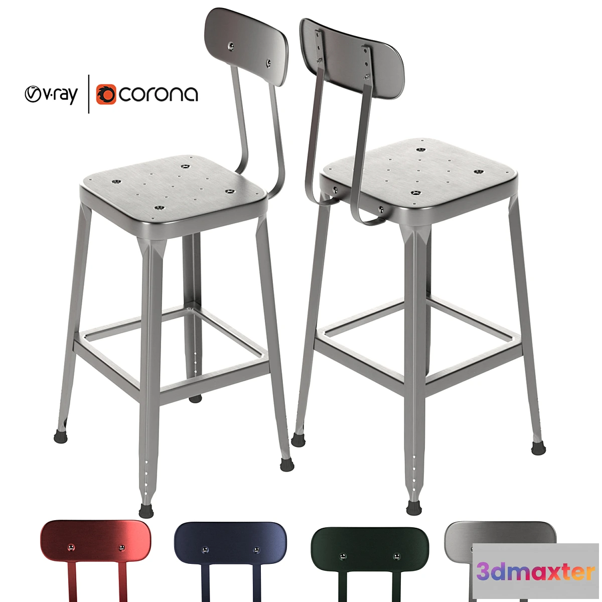 610883 - Schoolhouse Backed Utility Stool 26