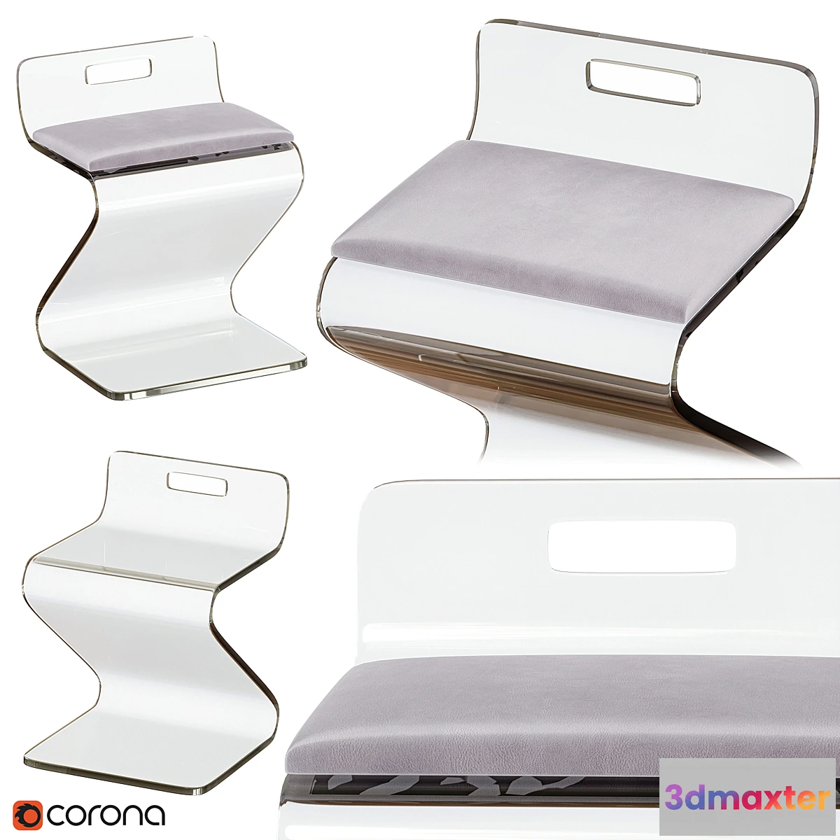 610933 - acrylic stool