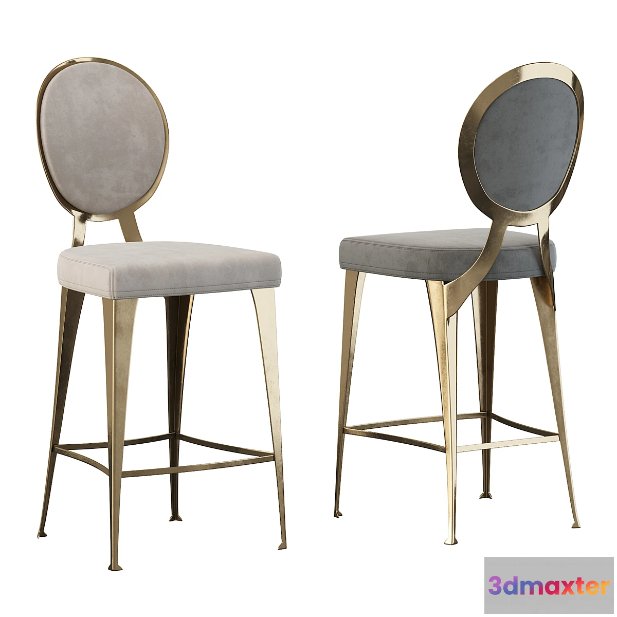 611017 - Miss stool with uncovered backrest