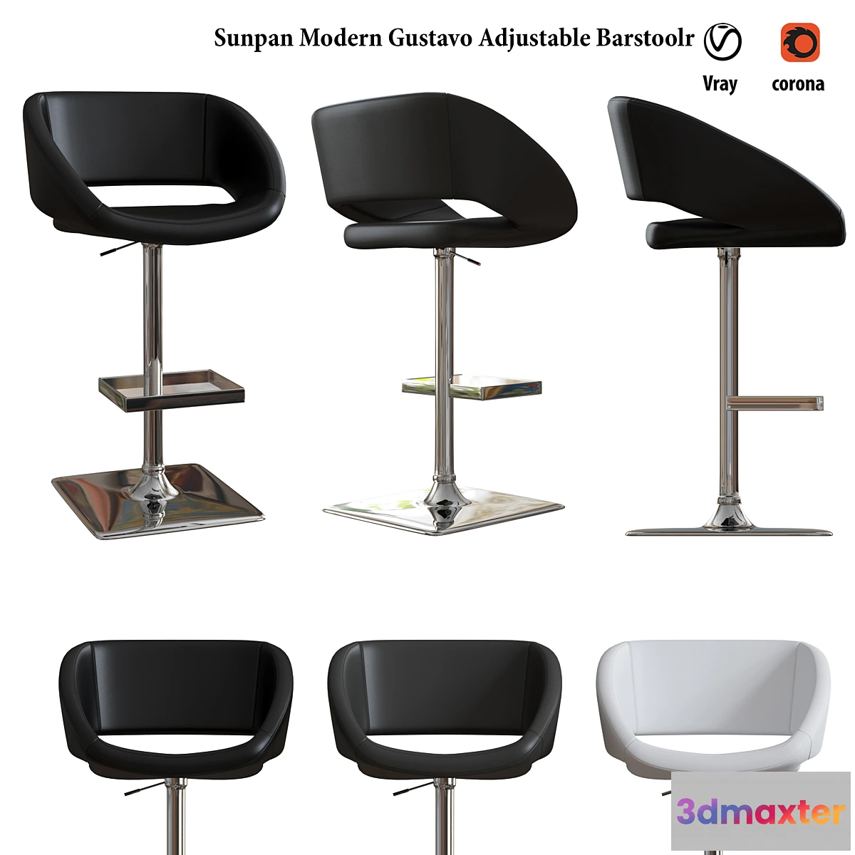 611069 - Sunpan Modern Gustavo Adjustable Barstool