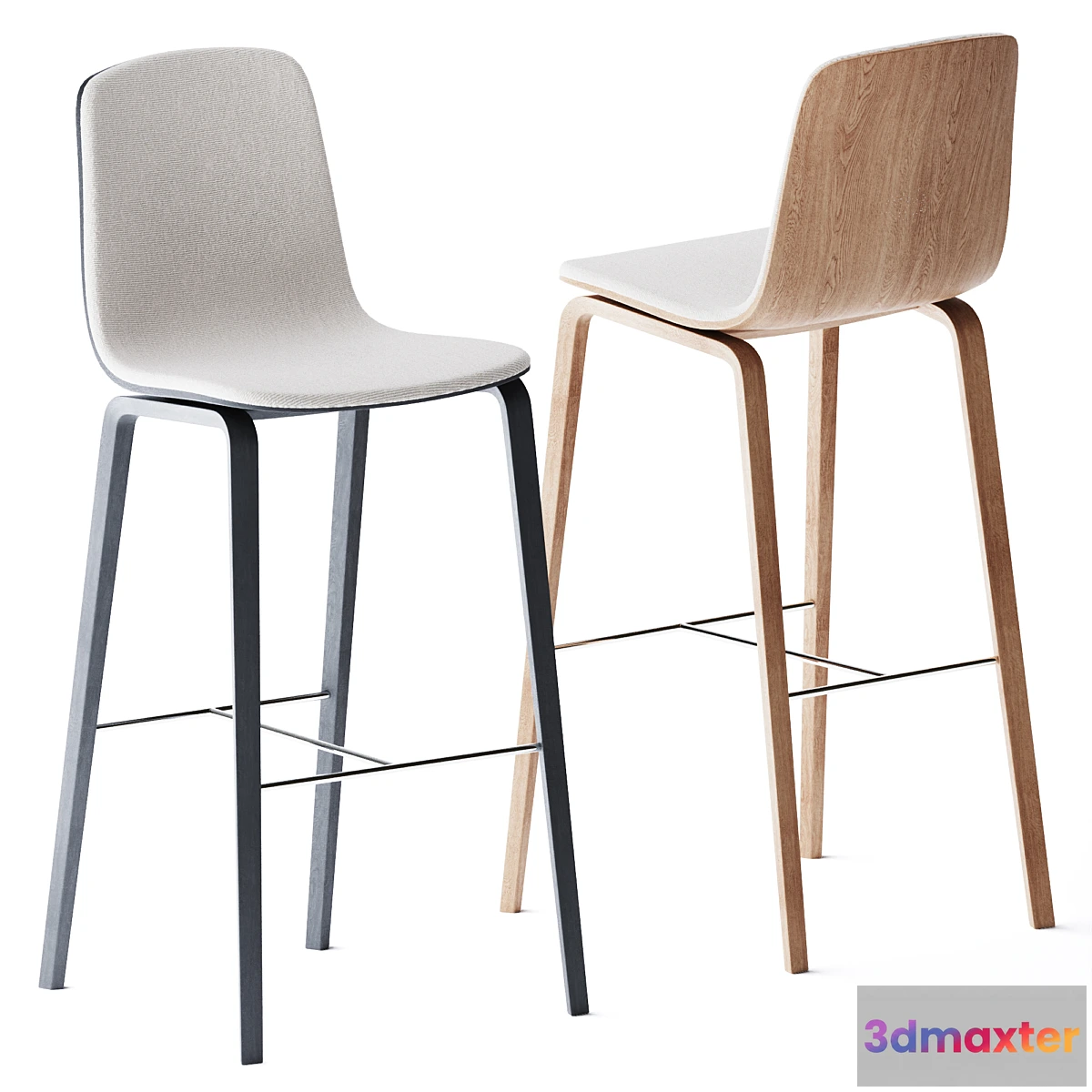611167 - High upholstered bar stool Aavo by Arper