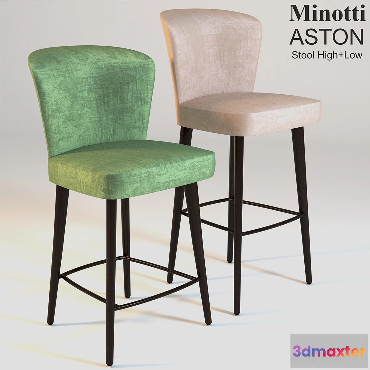 621991 - Minotti ASTON STOOL HIGH + LOW