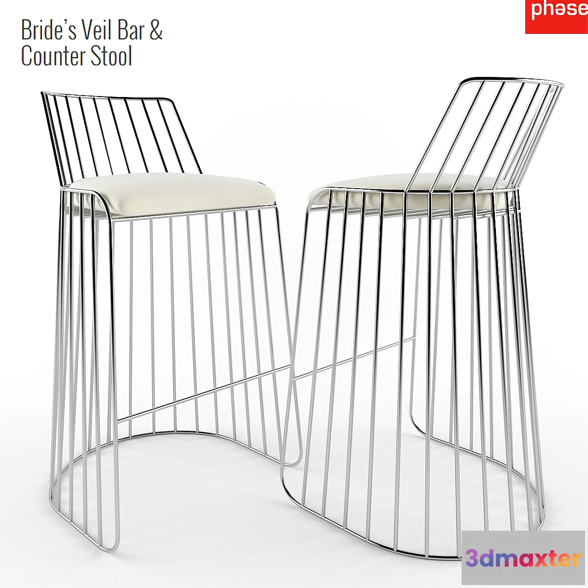 622677 - Bride’s Veil Bar & Counter Stool