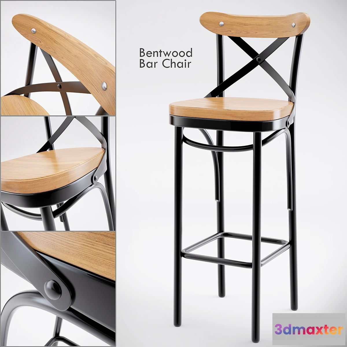 632205 - Dark Metal Bar Chair
