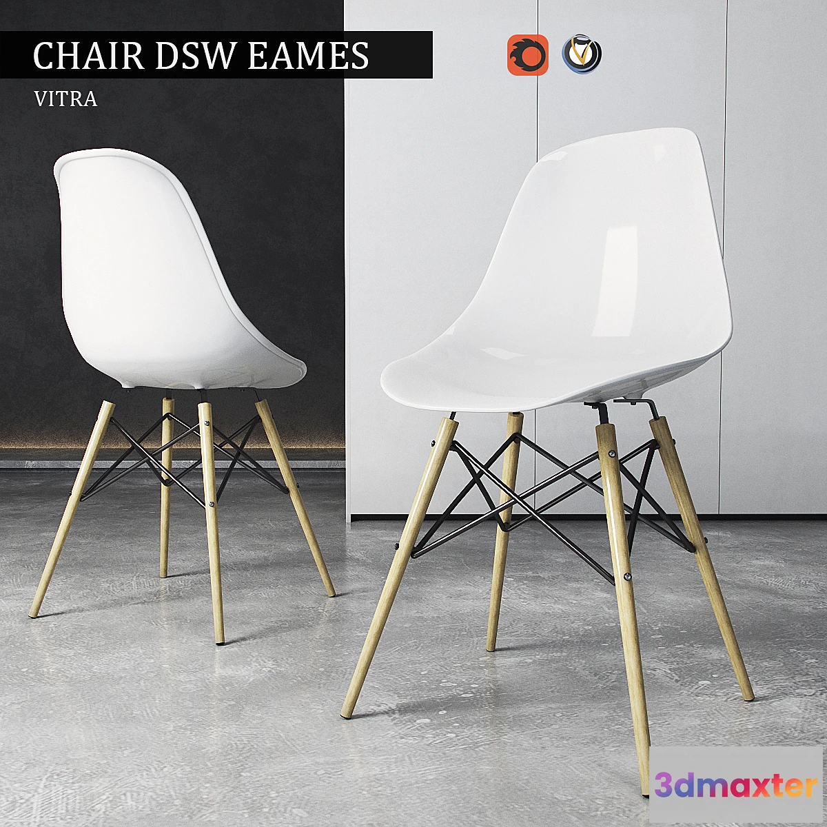 649163 - Chair Vitra DSW Eames Plastic Side