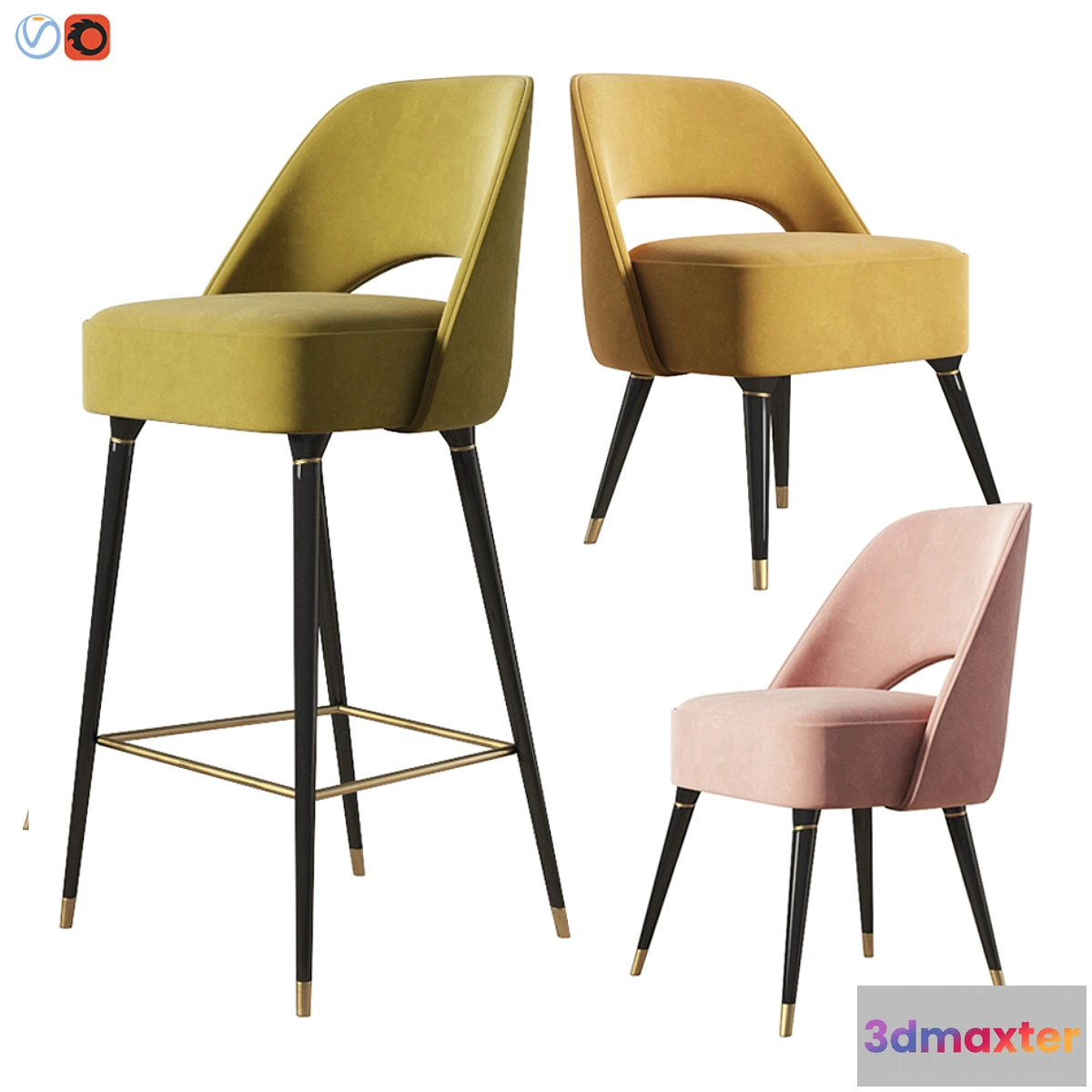 653625 - Essentialhome Collins Chair and Bar stool Set