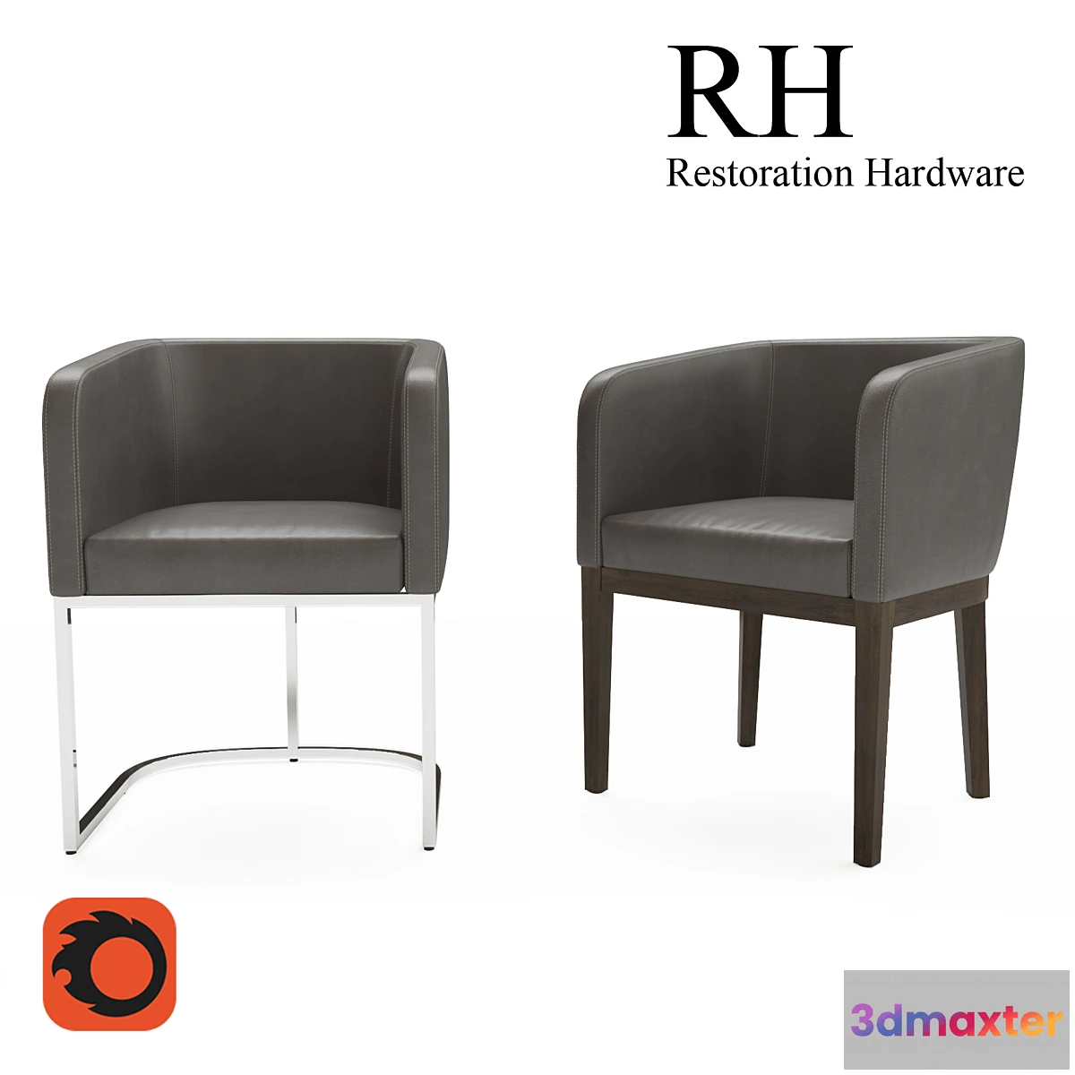 662775 - MORGAN BARRELBACK LEATHER ARMCHAIR