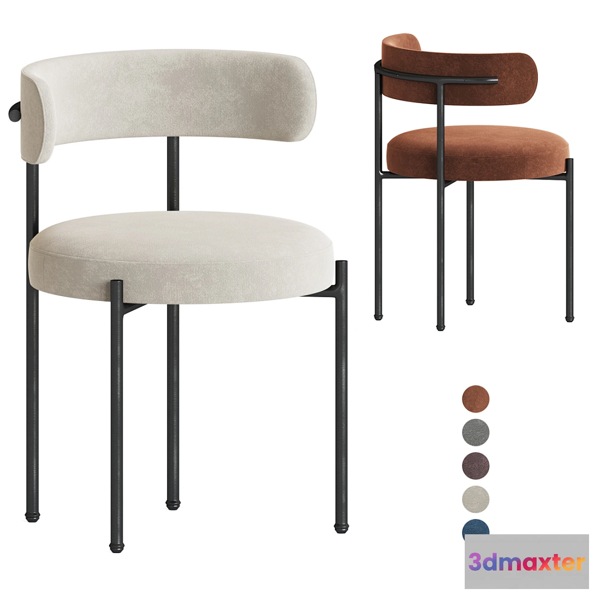 697914 - Inesse Boucle Ivory Dining Chair