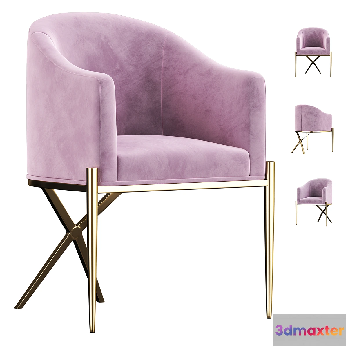 697926 - Xavier Velvet Dining Chair