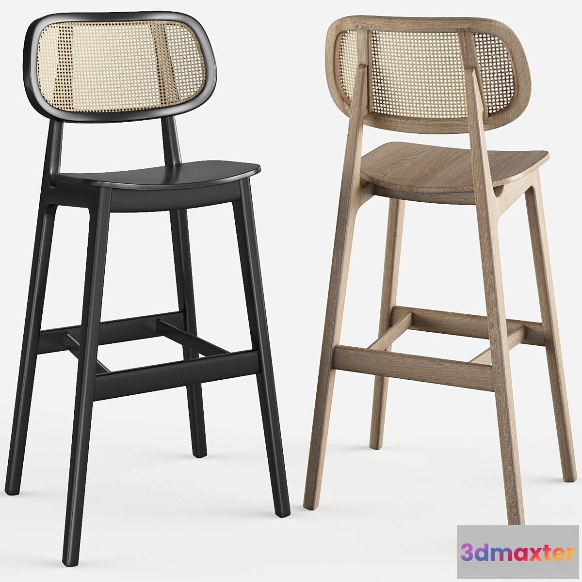 698030 - Cane wood restaurant bar stool