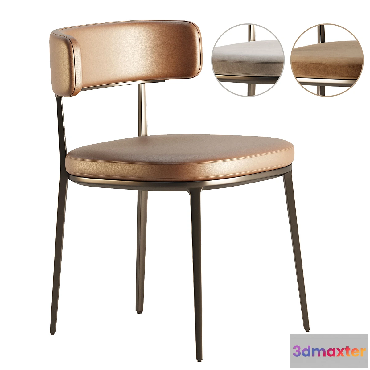 698168 - CARATOS Chair with armrests By Maxalto