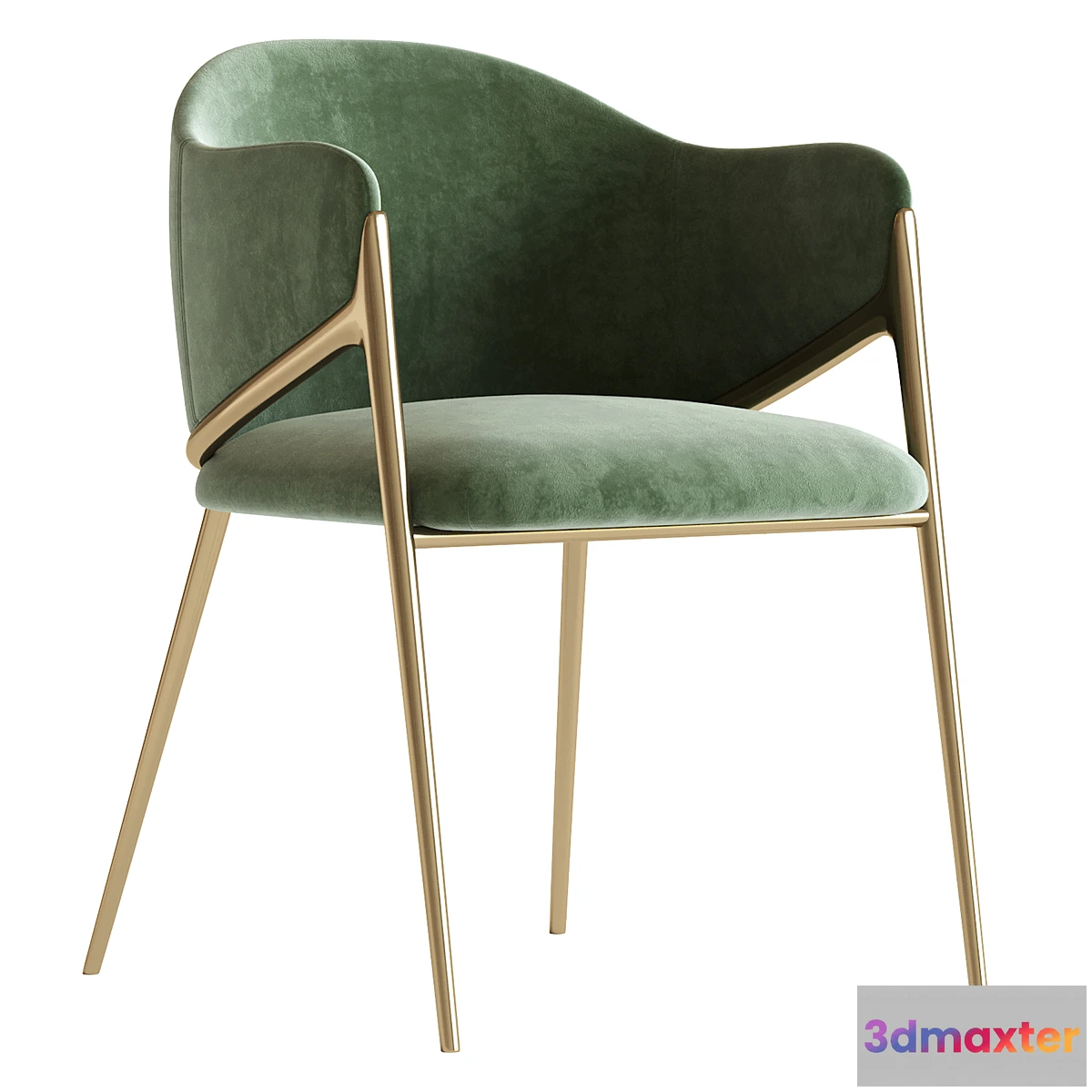 698172 - Metal Solid Back Arm Dining Chair Glam Chair for Dining Room