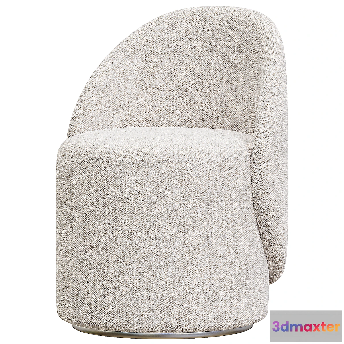 698326 - Nordic Boucle Round Vanity Stool