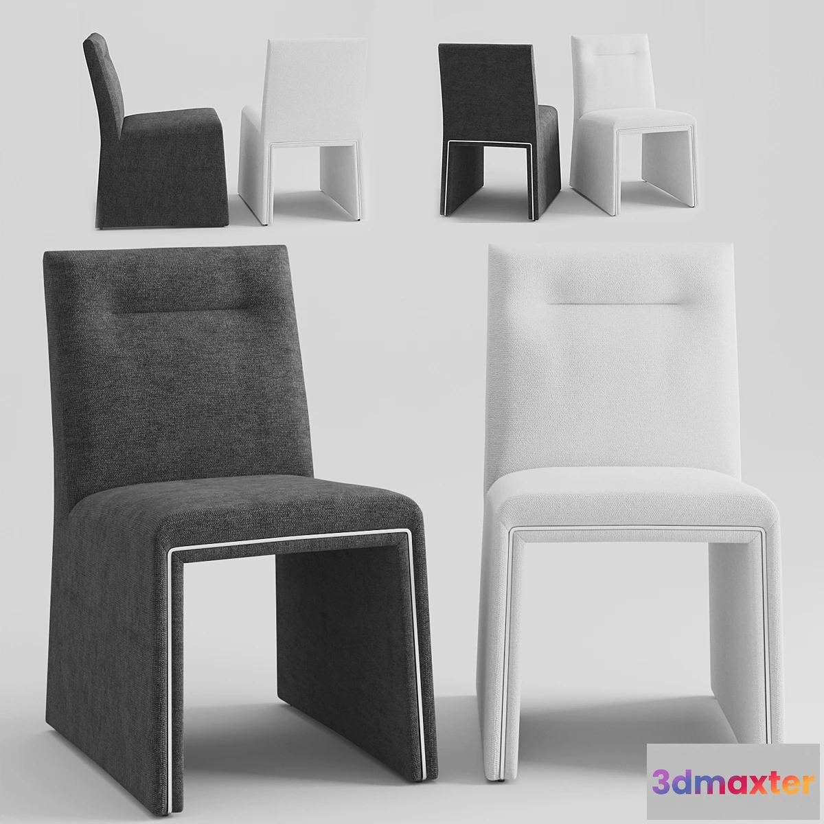 698664 - CB2 Silver Lining armless Dining Chair