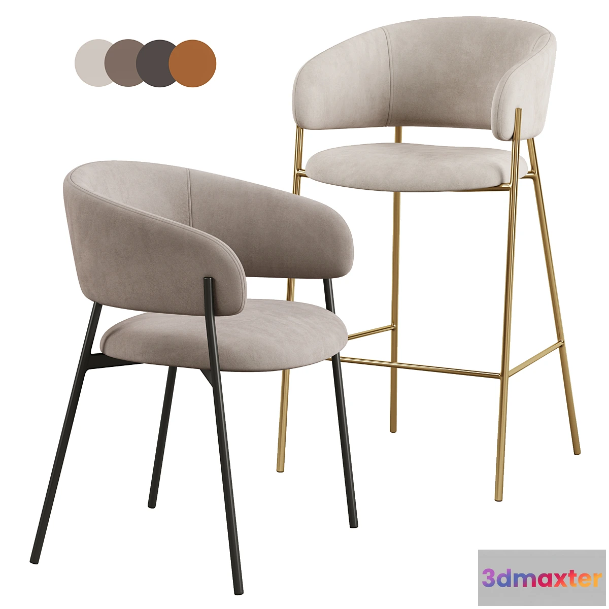 698874 - Hug Bar Stool - No.2