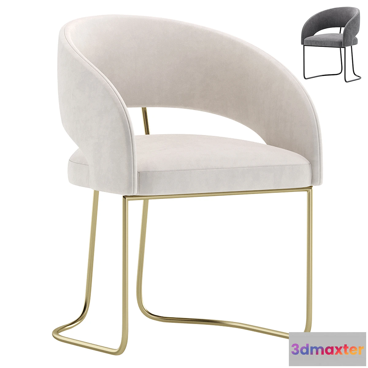 698982 - Chair ALLEN by Cazarina Interiors 2 Colors Version