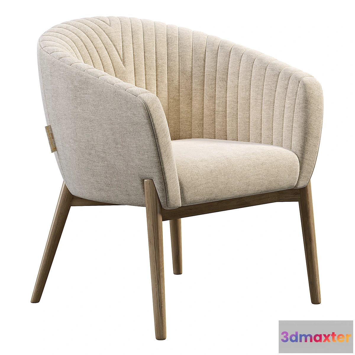 759021 - Upholstered Armchair with Channeled Back - No.2
