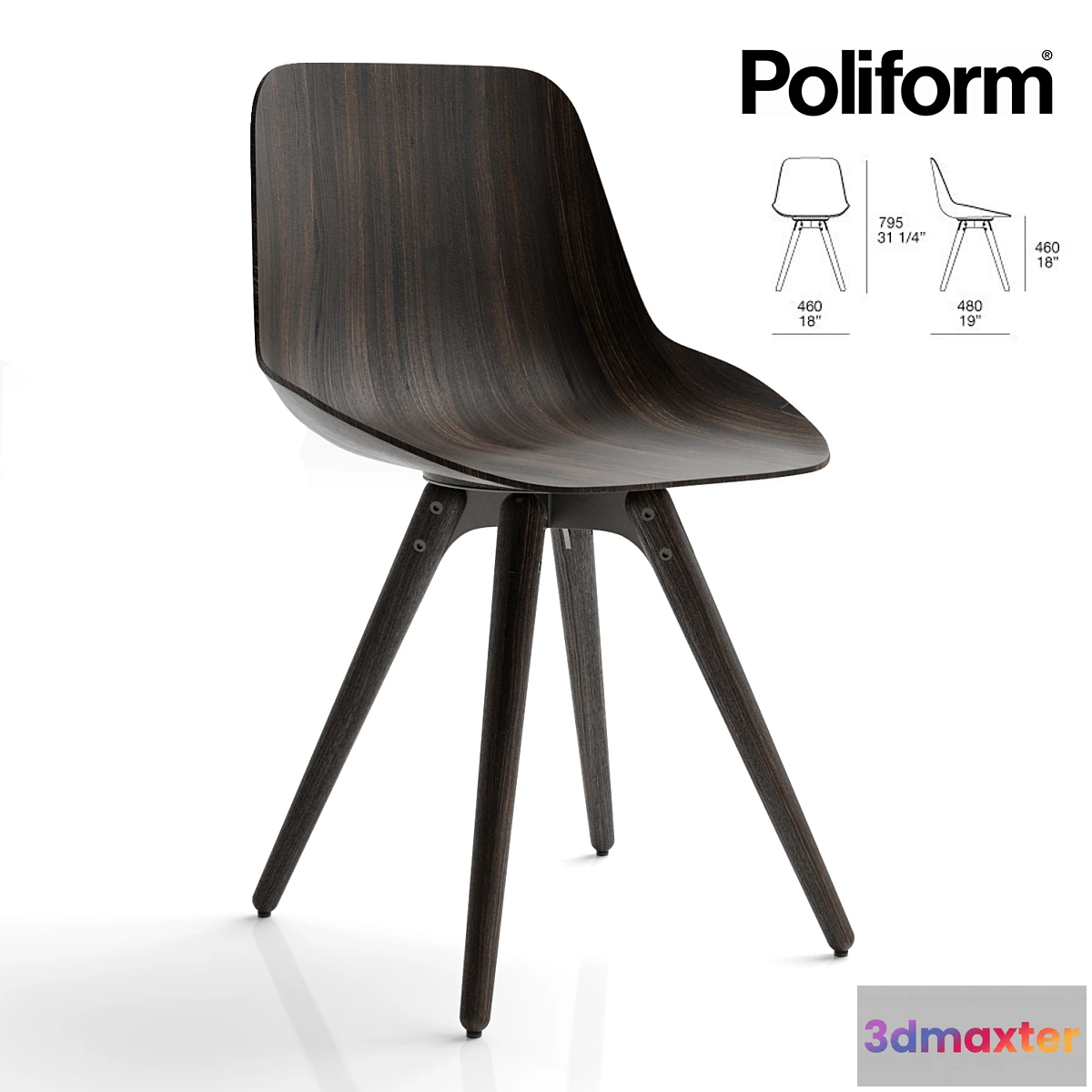 795594 - bar stool poliform HARMONY S28 - No.2