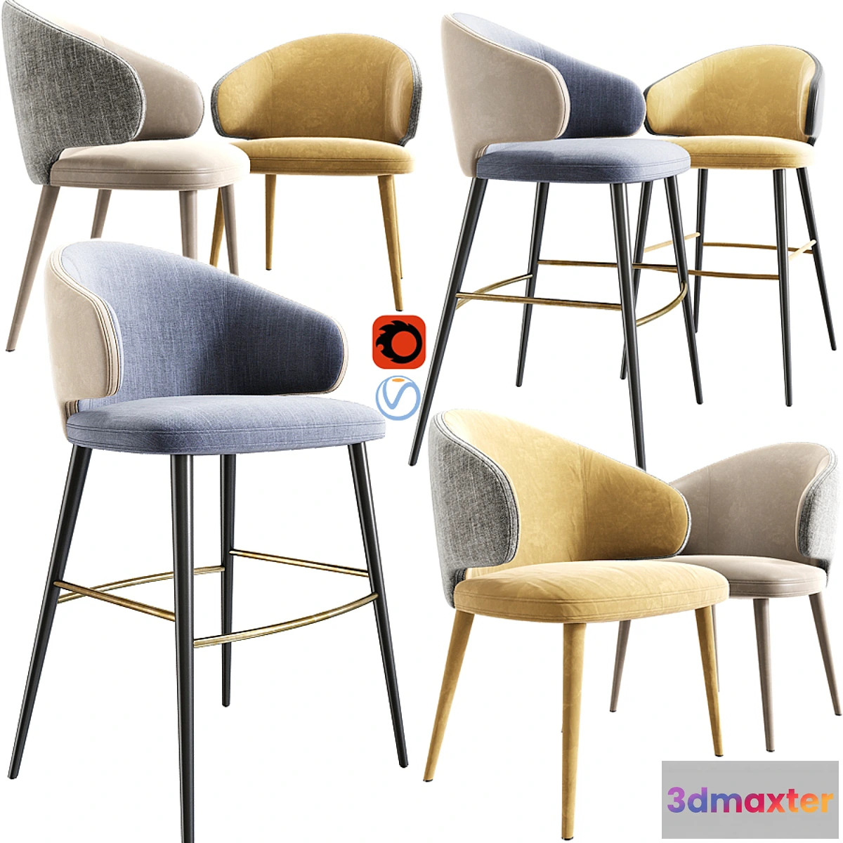 817574 - Modrest Carlton Bar And Dining Chair - No.3