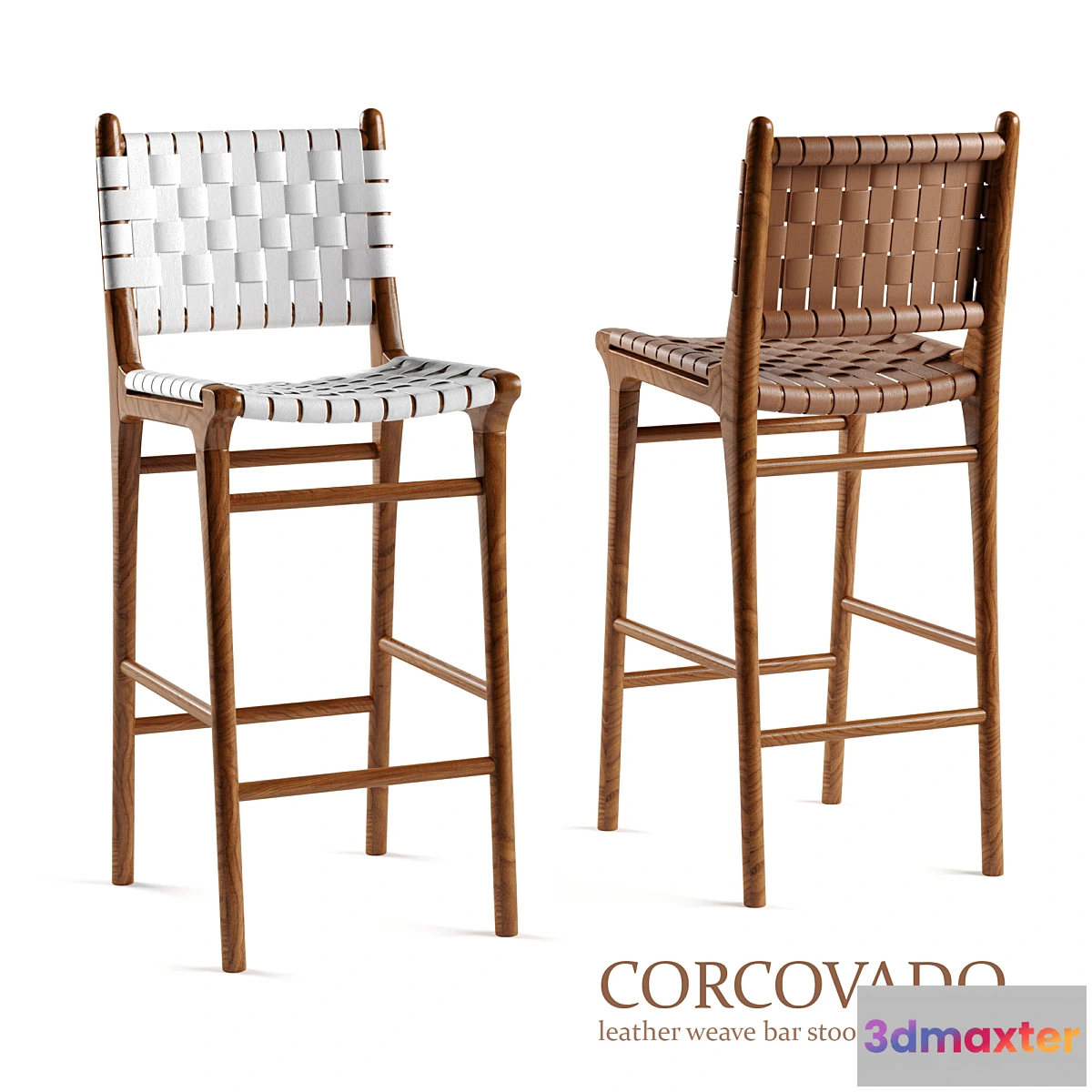 817630 - Corcovado Leather Weave Barstool