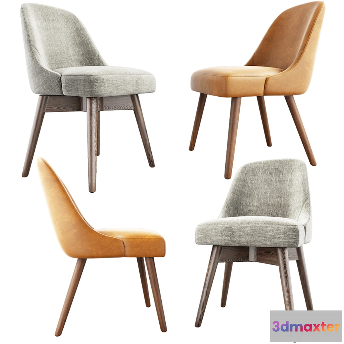 831614 - West Elm Mid-Century Dining Chair Set - No.3