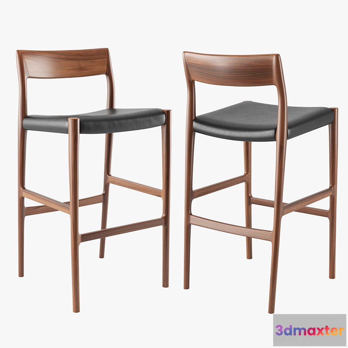 831870 - Moller Model 77B bar stool - No.3