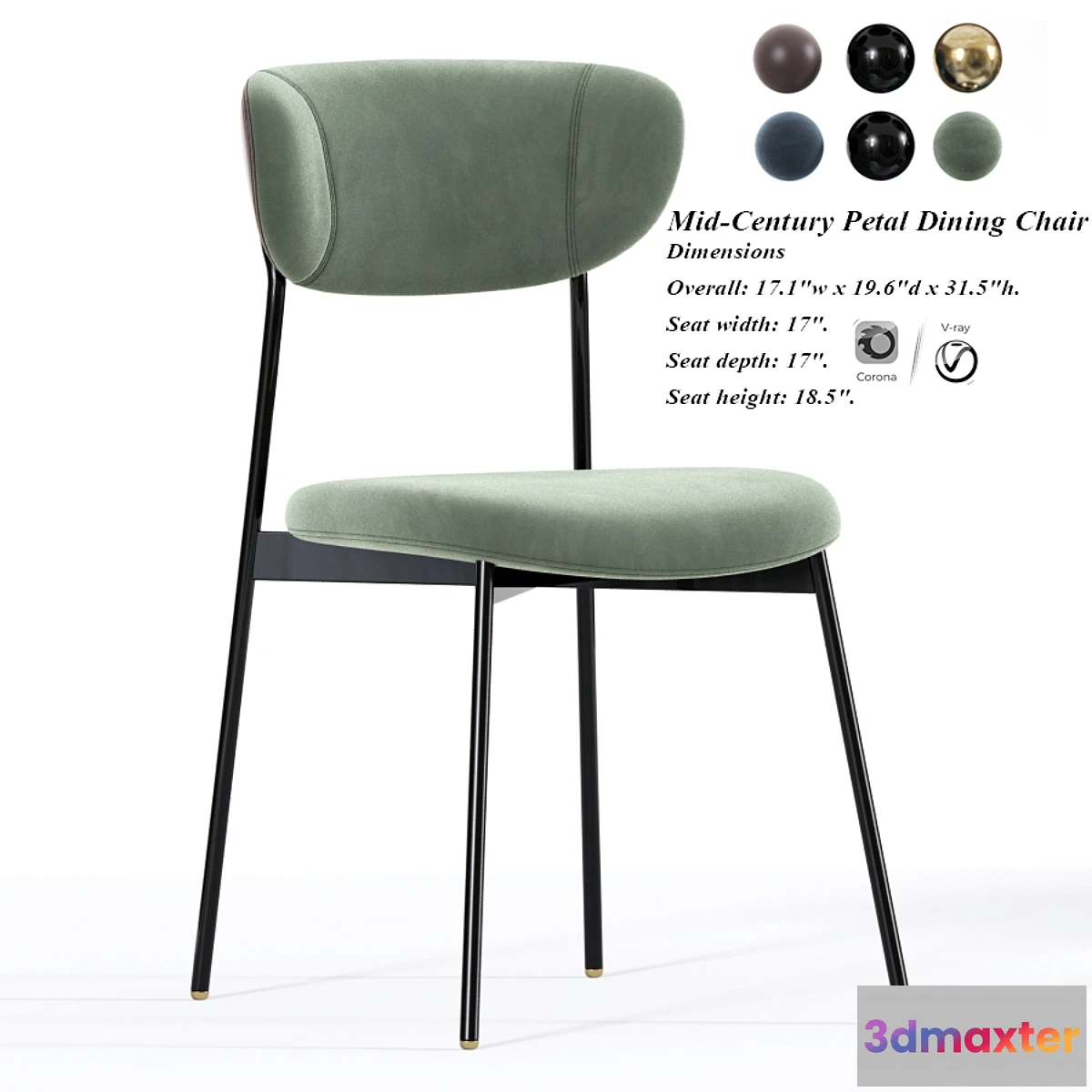 831882 - Mid-Century Petal Dining Chair - No.3