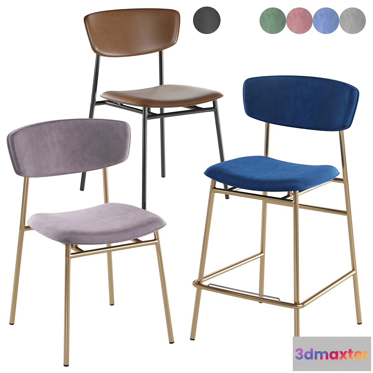 832096 - Calligaris Fifties chair barstool - No.3