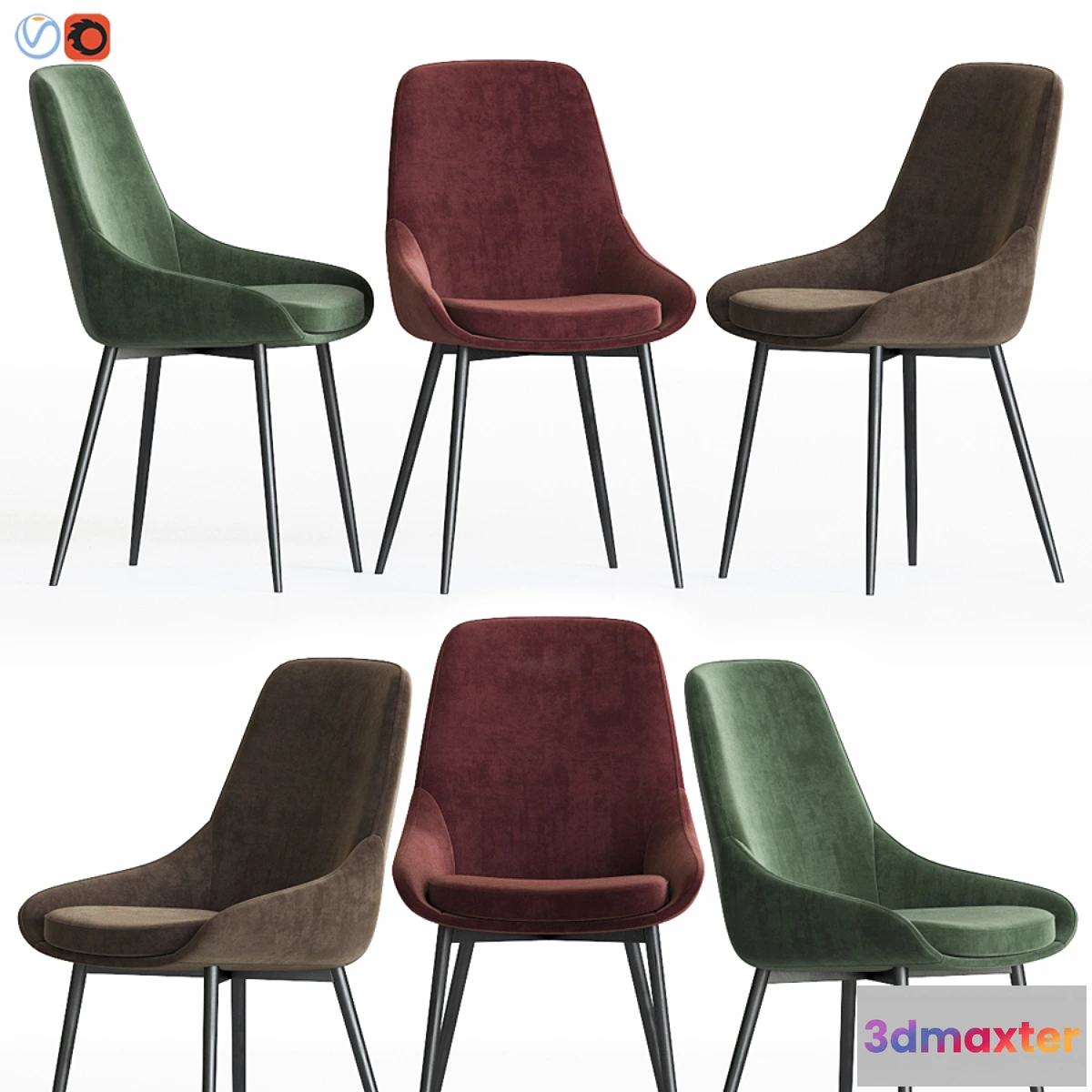 832418 - Rowico Sierra Chair Velvet - No.3