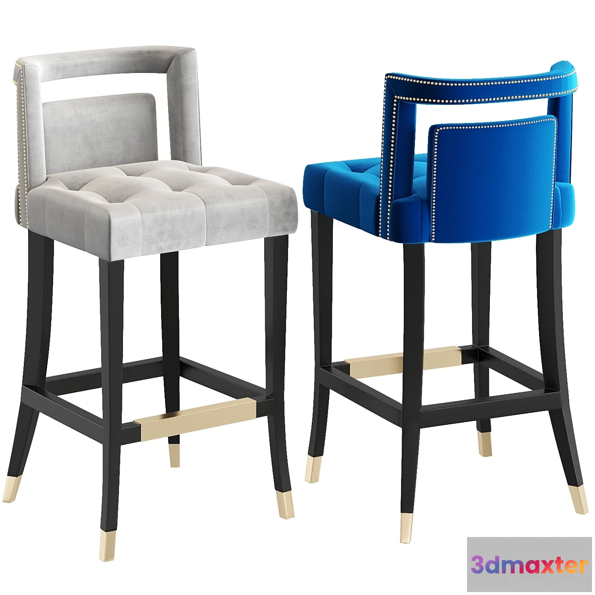 832534 - Candelabra Home Hart Velvet Counter Stool - No.3