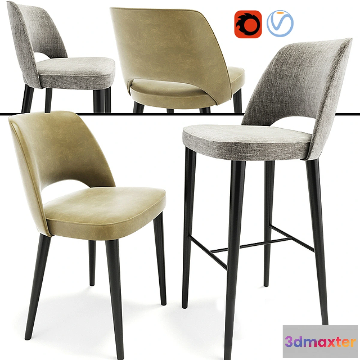 864569 - Astor Dining Chair And Bar Stool - No.5