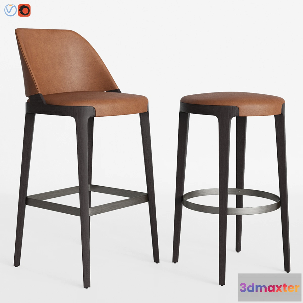 864859 - Potocco Velis barstool & Round counterstool - No.4