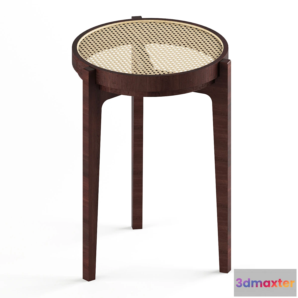 881260 - Stackable oak and rattan stool (Bar stool)- Solid wood stools - No.4