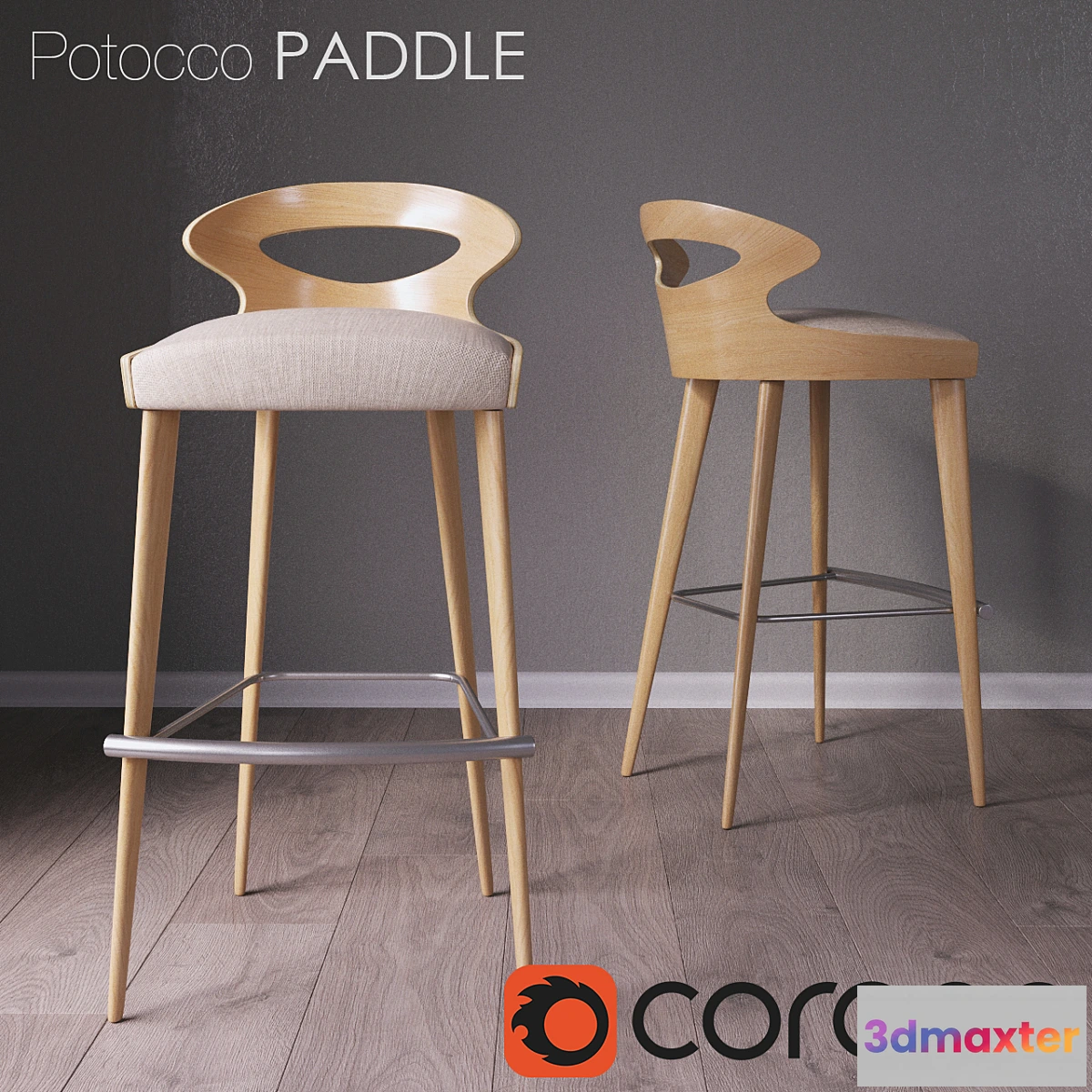 903400 - Bar chair Potocco PADDLE - No.2