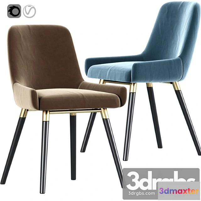 944910 - Ade modern gray fabric dining chairs 2