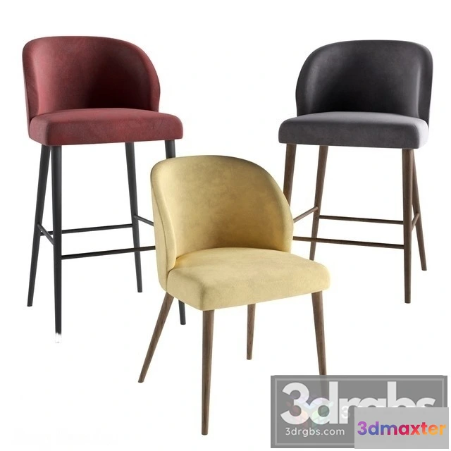 944986 - Amille Anthracite Bar Stools