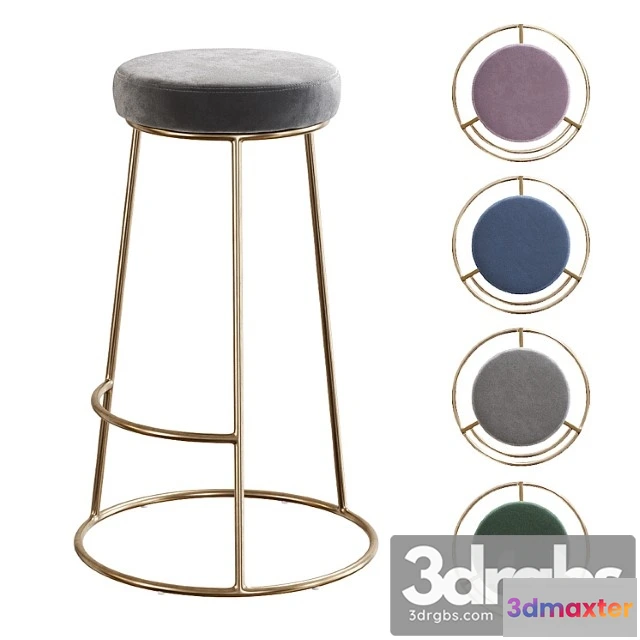 945178 - atlantis velvet bar stool