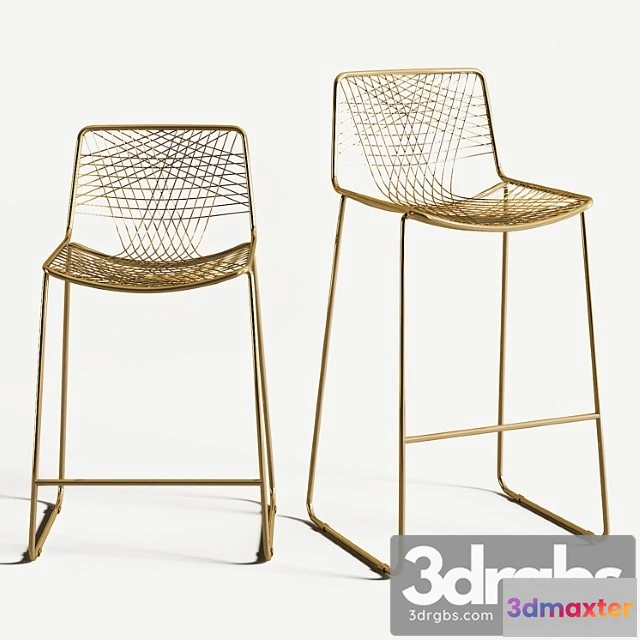 945320 - Bar stool alpha brass 2