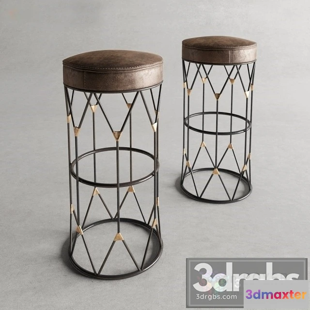 945474 - Barnyy Jean Royere Bar Stool