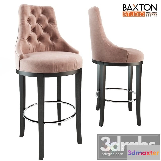 945528 - Baxton Studio Harmony Button Bar Stool