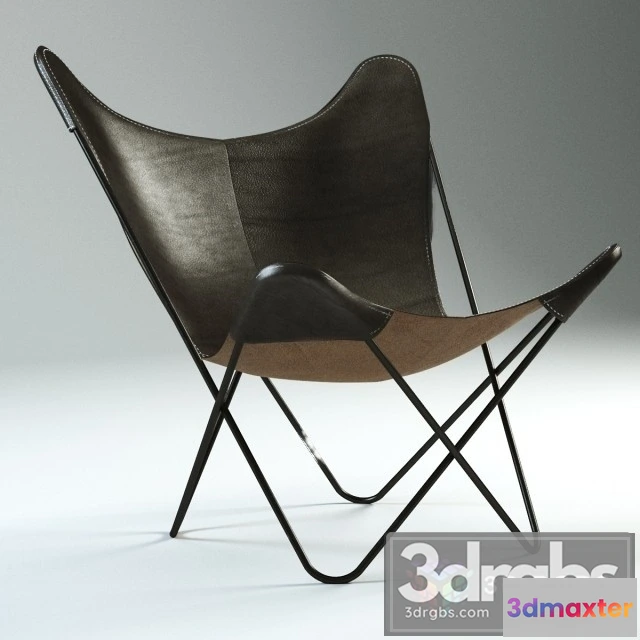 945850 - Butterfly Chair Leather Chrome Frame