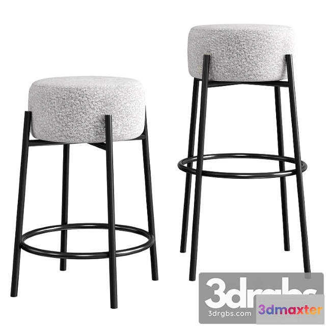 946154 - Cb2 Peg Upholstered Counter Bar Stool